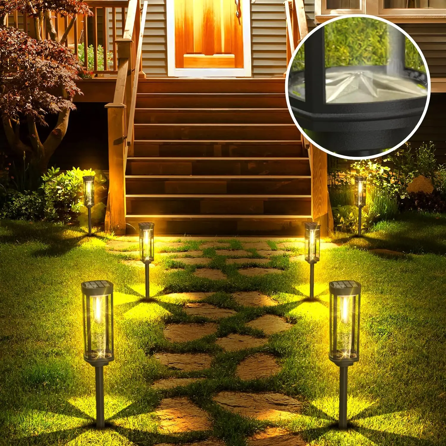 Waterproof Solar Lantern for Garden - Eco-Friendly Outdoor Solar Lamp with LED Light, Easy Installation, and Durable Design 4