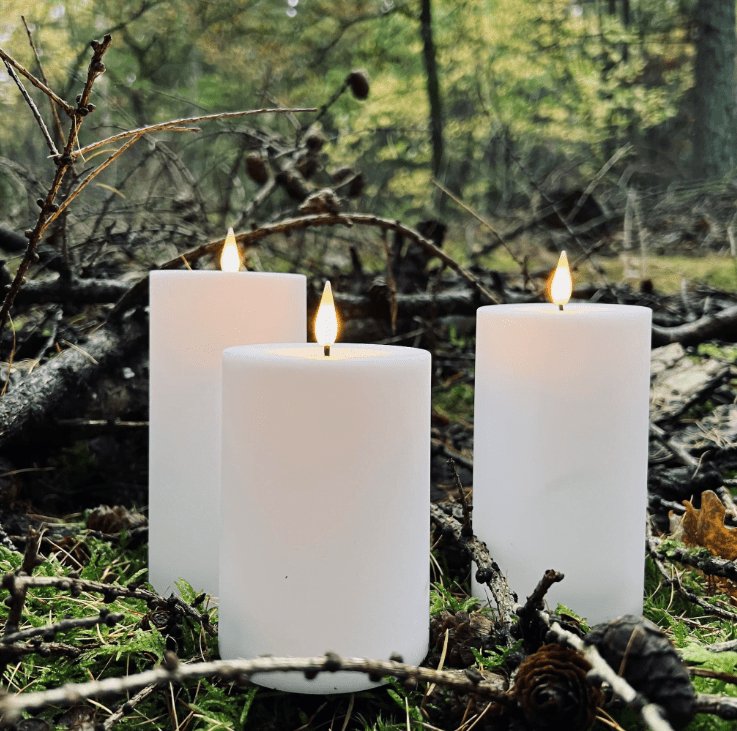 Weatherproof LED Flameless Pillar Candle Set for Indoor and Outdoor Use with Remote Control - Safe, Durable, and Elegant 0