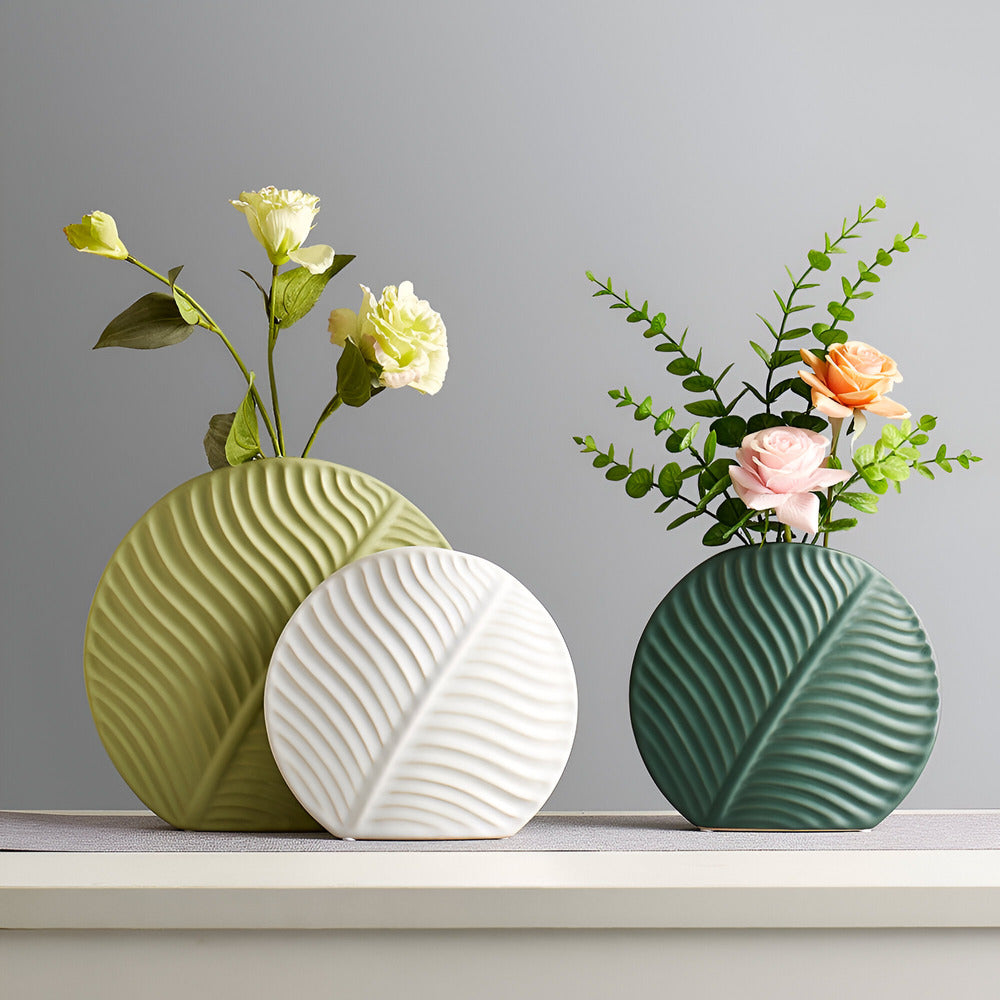 White Ceramic Vase – Handmade Scandinavian Design for Elegant Floral Arrangements 0
