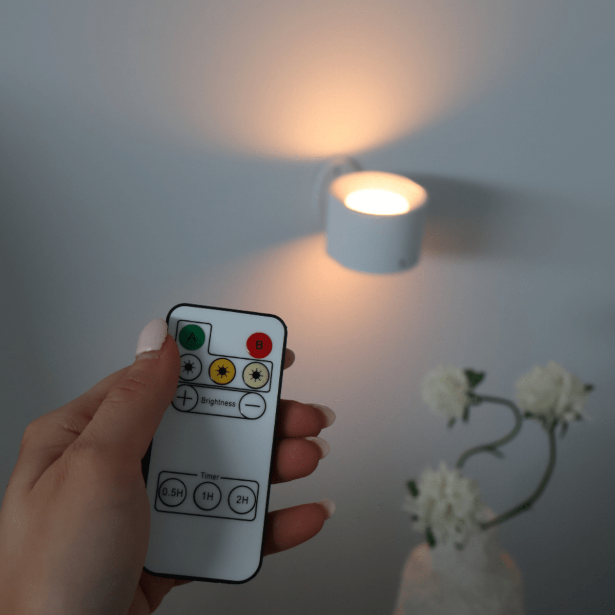 Wireless LED Wall Lamp - Battery Operated Wall Sconce with Remote Control, Adjustable Brightness and Color Temperature for Indoor Use 4