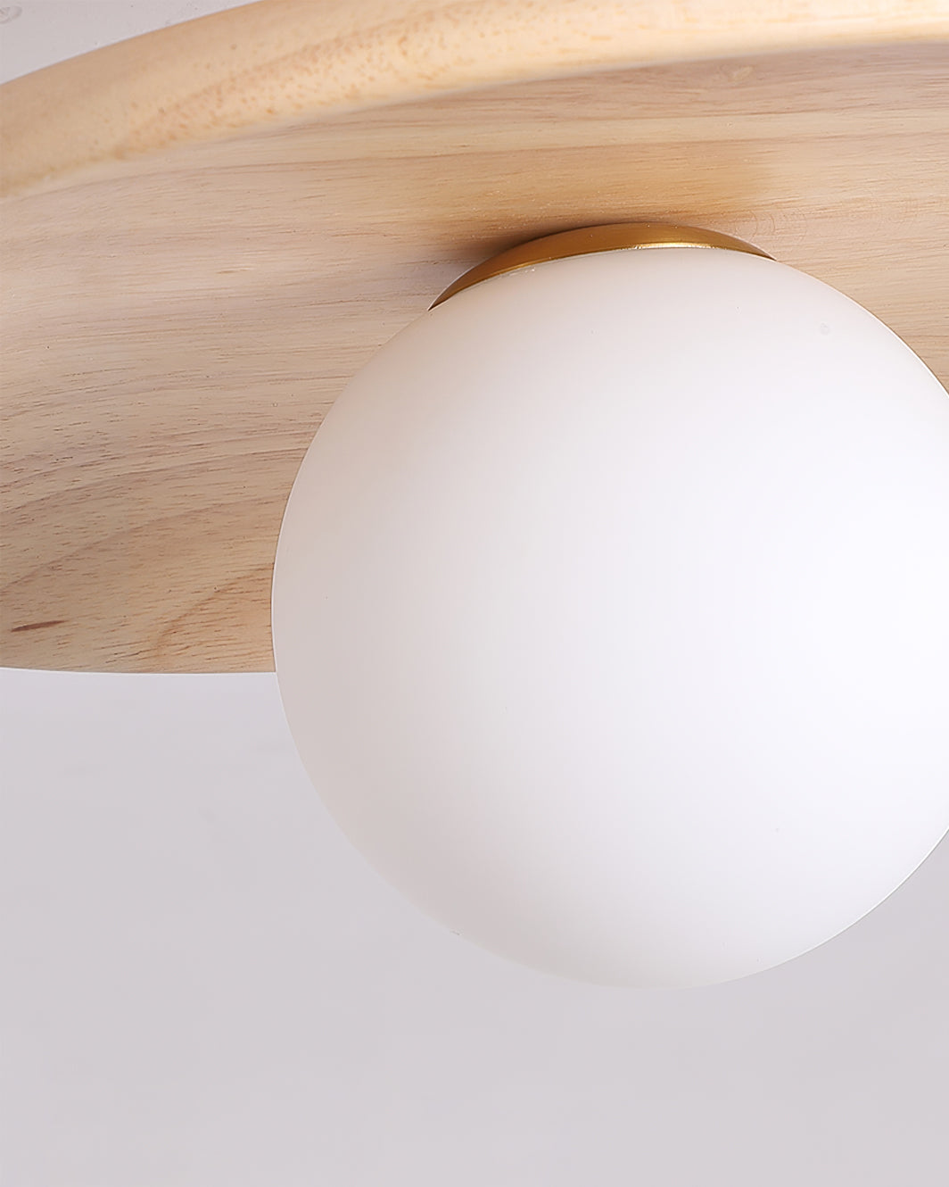 Wooden Ceiling Lamp with Glass Shade – Modern and Rustic Design for Low Ceilings 4