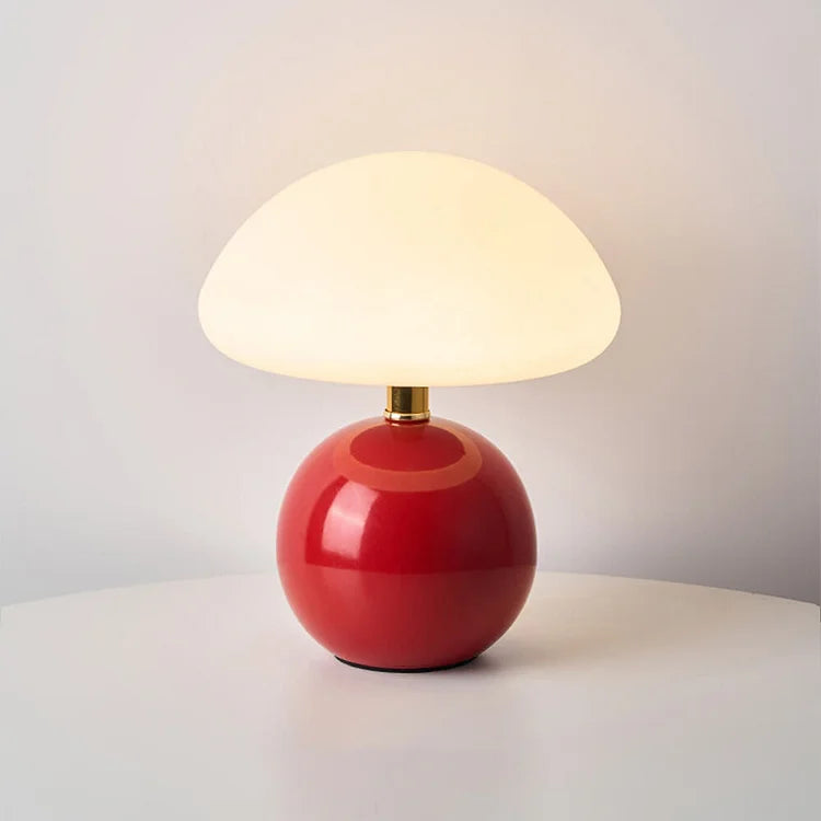 French Mushroom Lamp – Cream Table Light – Soft Ambient Glow – Retro Design
